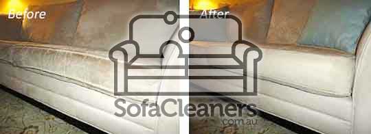 Bundoora fabric couch before and after cleaning